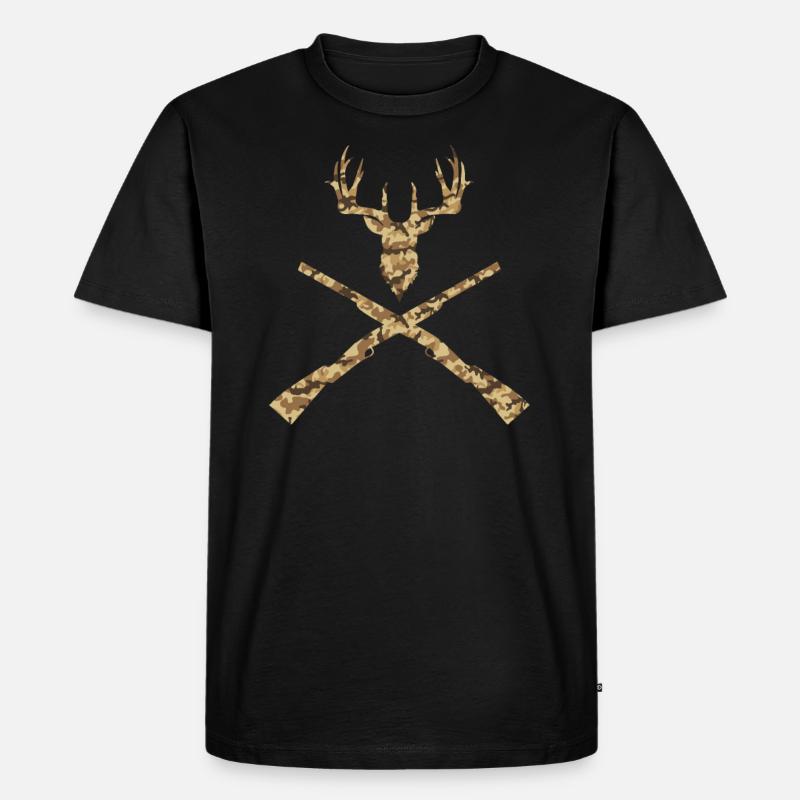 Jagd - Männer Premium Bio T-Shirt - Schwarz