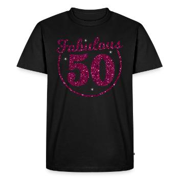 50e anniversaire - T-shirt Premium bio Homme - noir - Devant - Nico (187cm)