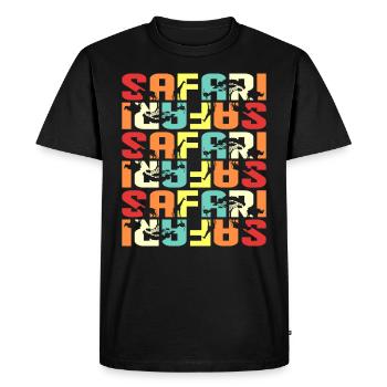 Safari - T-shirt Premium bio Homme - noir - Devant - Nico (187cm)
