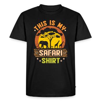 Safari - T-shirt Premium bio Homme - noir - Devant - Nico (187cm)