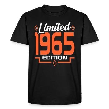 55th birthday - Men's Premium Organic T-Shirt - black - Front - Nico (187cm)