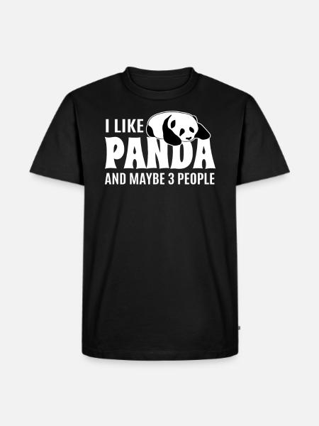 panda - Men's Premium Organic T-Shirt - black