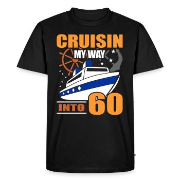 60th birthday - Men's Premium Organic T-Shirt - black - Front - Nico (187cm)
