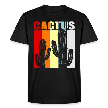 cactus - Men's Premium Organic T-Shirt - black - Front - Nico (187cm)