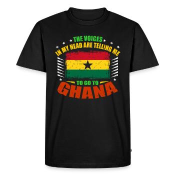 Ghana - T-shirt Premium bio Homme - noir - Devant - Nico (187cm)