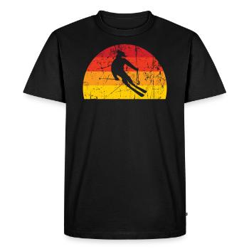 Le ski - T-shirt Premium bio Homme - noir - Devant - Nico (187cm)