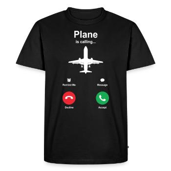 Avion - T-shirt Premium bio Homme - noir - Devant - Nico (187cm)