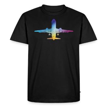 Avion - T-shirt Premium bio Homme - noir - Devant - Nico (187cm)