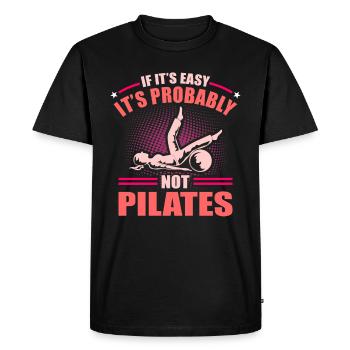 Pilates - T-shirt Premium bio Homme - noir - Devant - Nico (187cm)
