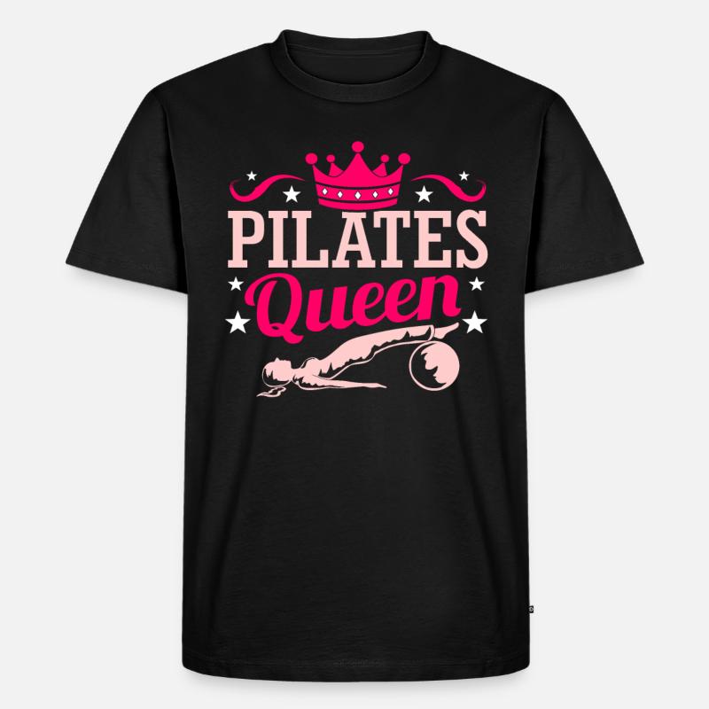 Pilates - Männer Premium Bio T-Shirt - Schwarz