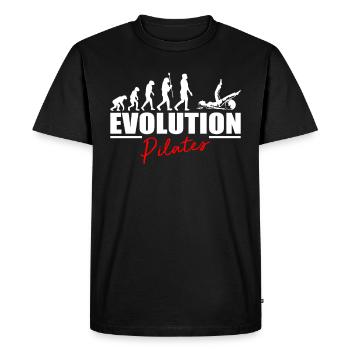 Idée de cadeau de chemise d'exercice Pilates - T-shirt Premium bio Homme - noir - Devant - Nico (187cm)