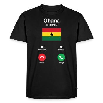 Ghana - T-shirt Premium bio Homme - noir - Devant - Nico (187cm)