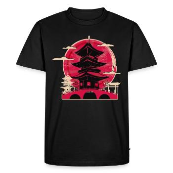 Japon - T-shirt Premium bio Homme - noir - Devant - Nico (187cm)