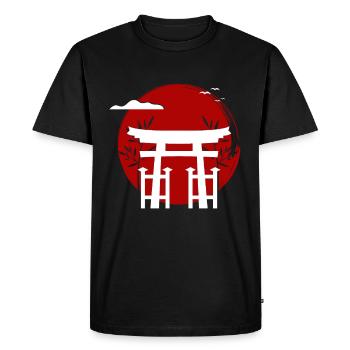 Japon - T-shirt Premium bio Homme - noir - Devant - Nico (187cm)