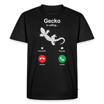 Gecko - Men's Premium Organic T-Shirt - black - Front - Nico (187cm)