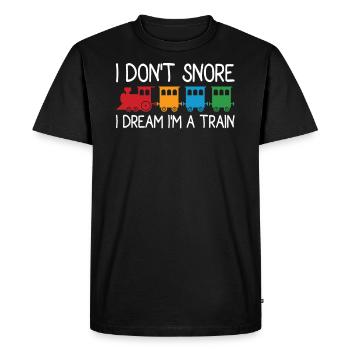 train - Men's Premium Organic T-Shirt - black - Front - Nico (187cm)
