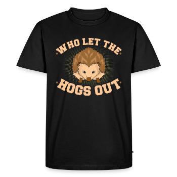 Hedgehog - Men's Premium Organic T-Shirt - black - Front - Nico (187cm)
