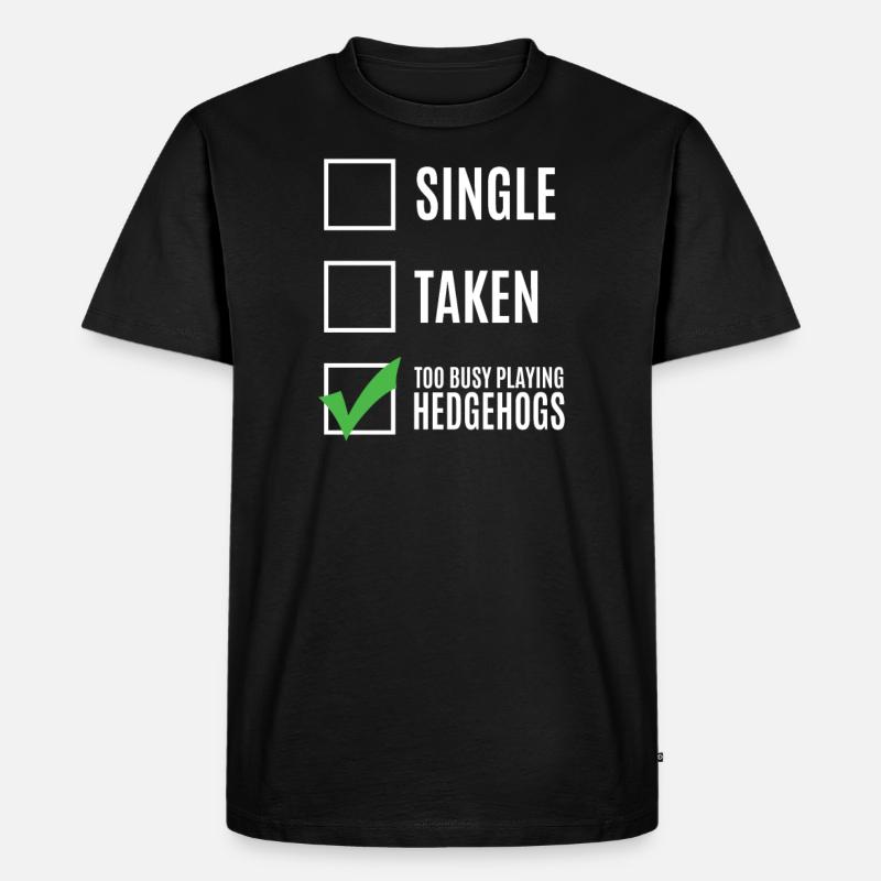 Igel - Männer Premium Bio T-Shirt - Schwarz