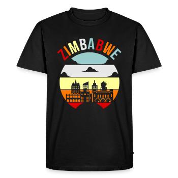 Zimbabwe - T-shirt Premium bio Homme - noir - Devant - Nico (187cm)