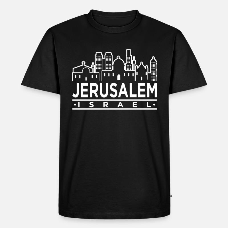 Israel - Männer Premium Bio T-Shirt - Schwarz