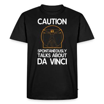Léonard de Vinci - T-shirt Premium bio Homme - noir - Devant - Nico (187cm)