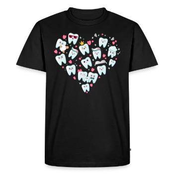 dentiste - T-shirt Premium bio Homme - noir - Devant - Nico (187cm)