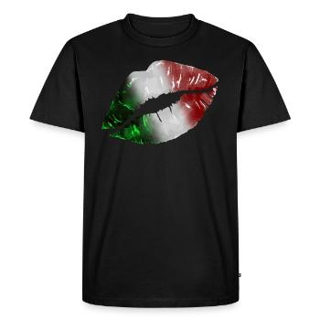Italy - Men's Premium Organic T-Shirt - black - Front - Nico (187cm)