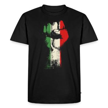 Italy - Men's Premium Organic T-Shirt - black - Front - Nico (187cm)