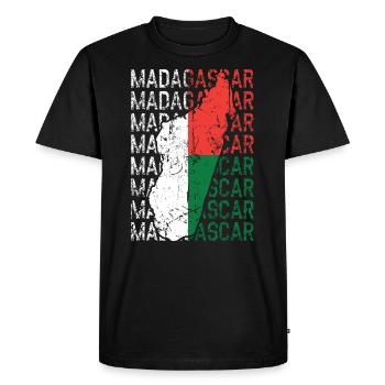 Madagascar - T-shirt Premium bio Homme - noir - Devant - Nico (187cm)