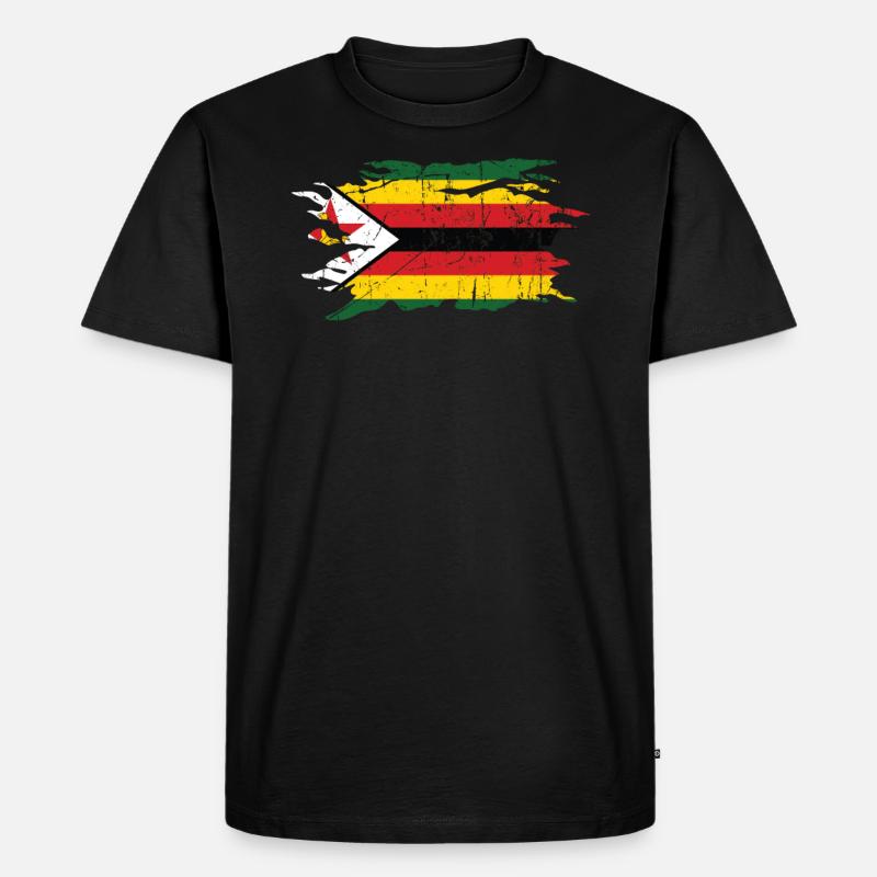 Simbabwe - Männer Premium Bio T-Shirt - Schwarz