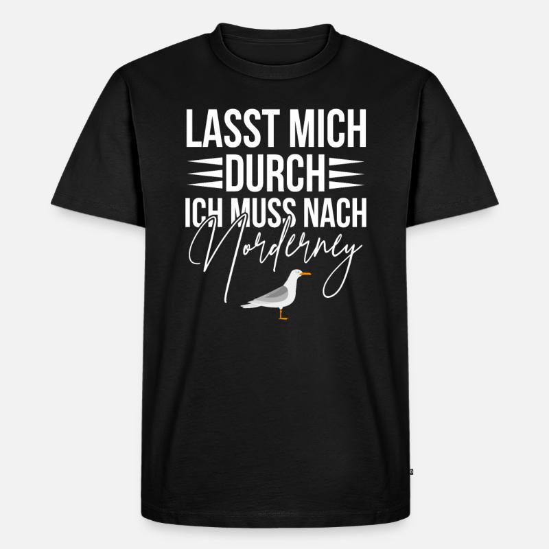 Norderney - Männer Premium Bio T-Shirt - Schwarz