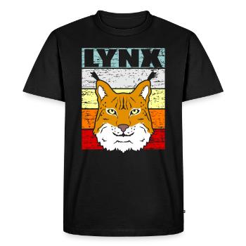 Lynx - T-shirt Premium bio Homme - noir - Devant - Nico (187cm)