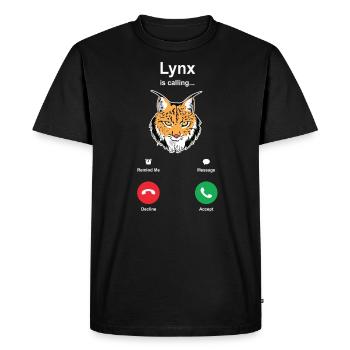 Lynx - T-shirt Premium bio Homme - noir - Devant - Nico (187cm)