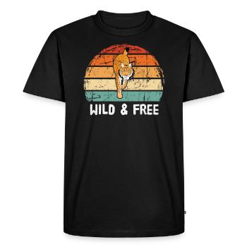 Lynx - T-shirt Premium bio Homme - noir - Devant - Nico (187cm)
