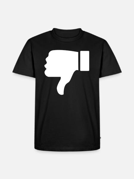 thumbs down - Men's Premium Organic T-Shirt - black