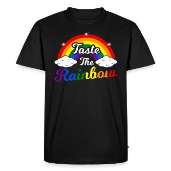 arc en ciel - T-shirt Premium bio Homme - noir - Devant - Nico (187cm)