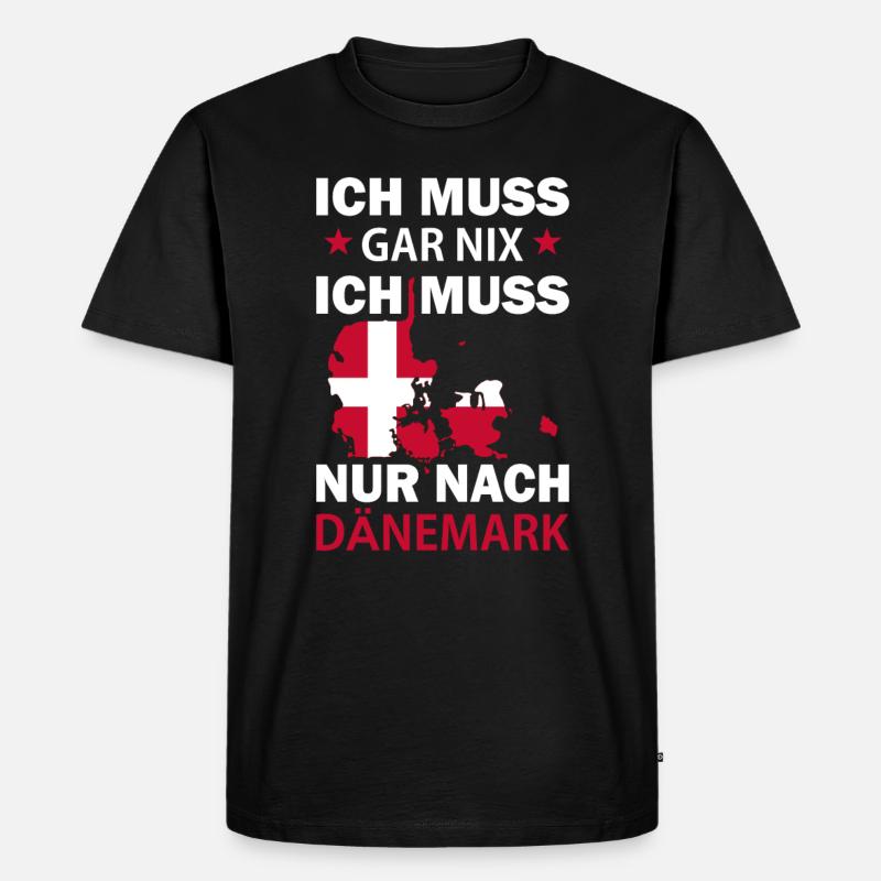 Dänemark - Männer Premium Bio T-Shirt - Schwarz