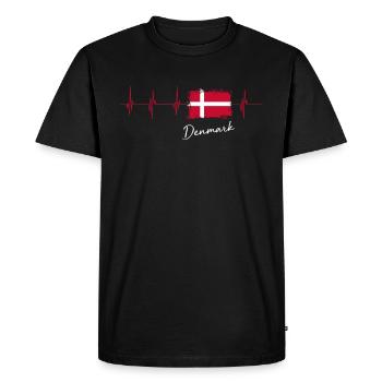 Danemark Danois Danois cadeau Copenhague - T-shirt Premium bio Homme - noir - Devant - Nico (187cm)