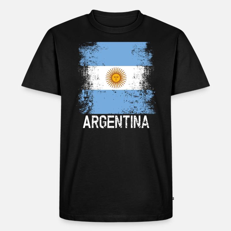 Argentinien - Männer Premium Bio T-Shirt - Schwarz