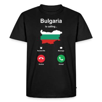 Bulgaria - Men's Premium Organic T-Shirt - black - Front - Nico (187cm)