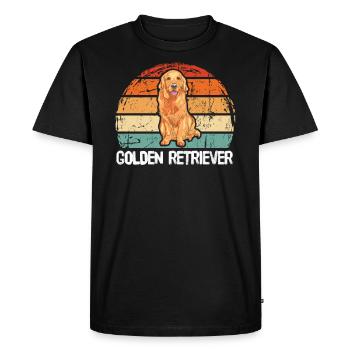 Golden retriever - T-shirt Premium bio Homme - noir - Devant - Nico (187cm)