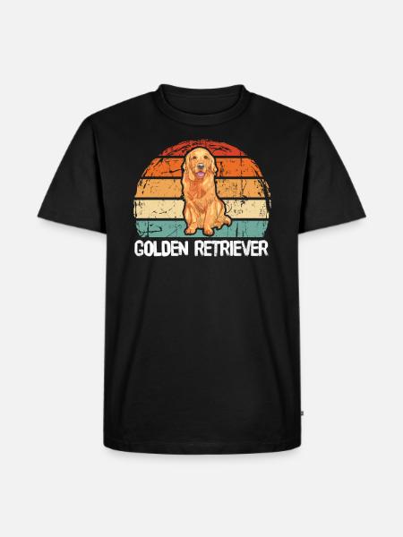 Golden retriever - Men's Premium Organic T-Shirt - black