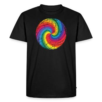 arc en ciel - T-shirt Premium bio Homme - noir - Devant - Nico (187cm)