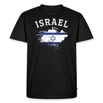 Israel - Men's Premium Organic T-Shirt - black - Front - Nico (187cm)