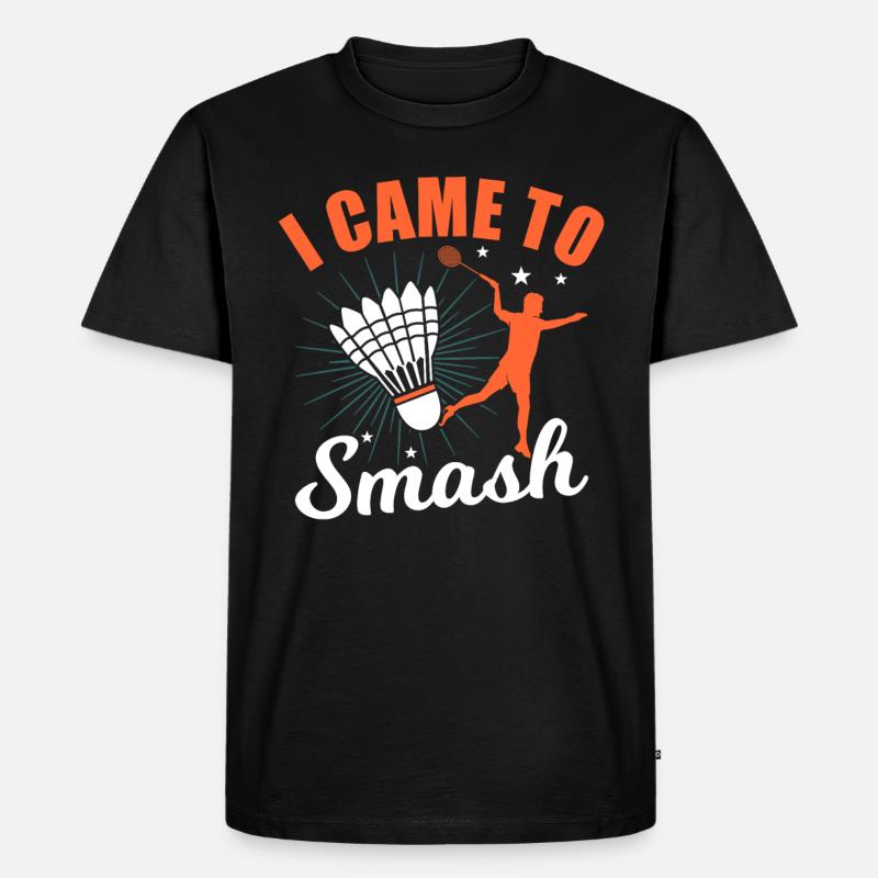 Badminton - Männer Premium Bio T-Shirt - Schwarz