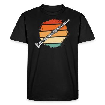 Clarinette instrument de musique chemise joueur de bande - T-shirt Premium bio Homme - noir - Devant - Nico (187cm)