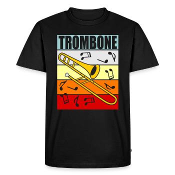 Trombone trombone - Men's Premium Organic T-Shirt - black - Front - Nico (187cm)