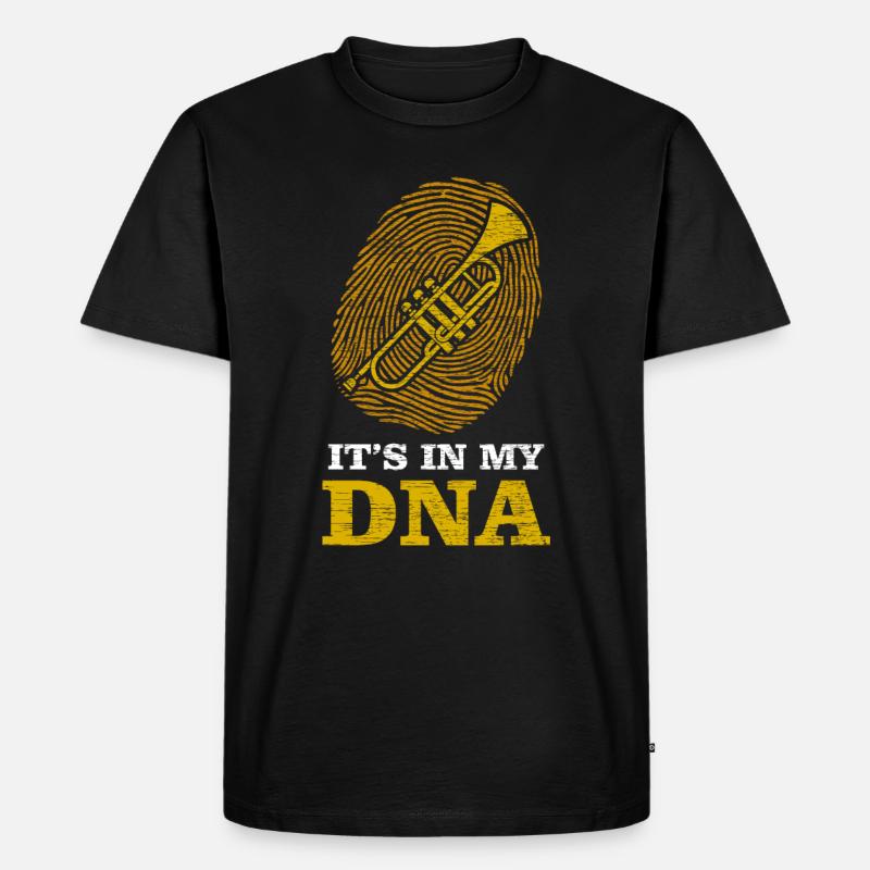 Trompete - Männer Premium Bio T-Shirt - Schwarz