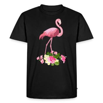 Flamingo - T-shirt Premium bio Homme - noir - Devant - Nico (187cm)