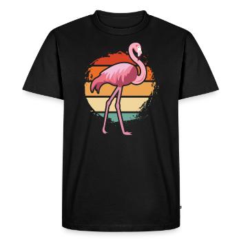 Flamingo - T-shirt Premium bio Homme - noir - Devant - Nico (187cm)